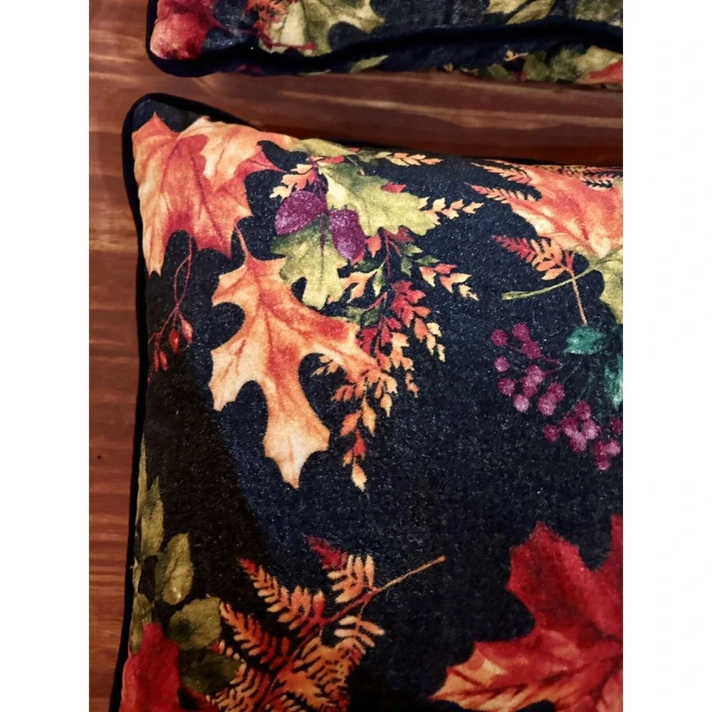 Cynthia Rowley 100% Cotton Fall Leaves Pillows 27